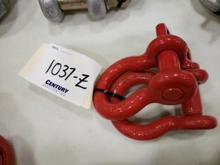  (2) Unused Crosby 3/4", 4 3/4 Ton Screw Pin Shackle
