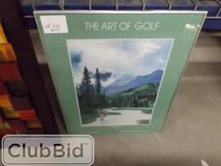 Framed Golf Print 2'x31"