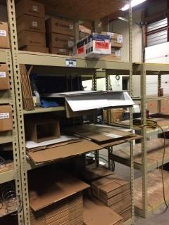 5- Tier Shelving Unit C/w Assorted Size Shipping Boxes