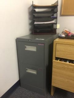 Metal 2-Drawer Filing Cabinet.