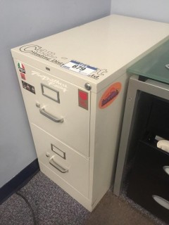 Metal 2-Drawer Filing Cabinet.