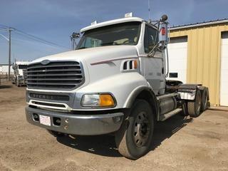Selling Off-Site 2001 Sterling LT9500 T/A Day Cab Truck Tractor, Detroit Diesel,  Eaton Fuller 18 Speed Transmission, Chelsea PTO, 11R 24.5 Tires, 703,842 kms, 24,856 hrs, S/N 2FZHAZCG93AL06378.  Location:  339 Aquaduct Dr., Brooks, AB Call Tim For Further Information 403-968-9430.