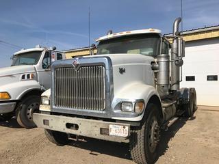 Selling Off-Site 2006 International 9900i 6x4 Day Cab Truck Tractor, Eaton Fuller 18 Speed Transmission, Chelsea PTO, 11R 24.5 Tires, 709,358 kms, 25,733 hrs, S/N 2HSCHAPR76C304905.  Location:  339 Aquaduct Dr., Brooks, AB Call Tim For Further Information 403-968-9430.