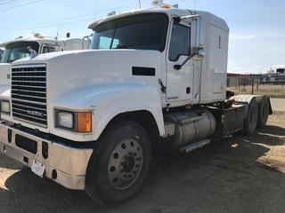 Selling Off-Site 2008 Mack CHU613 T/A Truck Tractor, Eaton Fuller 18 Speed Transmission, Chelsea PTO, 11R 24.5 Tires, 676,374 kms, 22,259  hrs, Safety Expired 01/2019, S/N 1MIAN07Y98N003513.  Location:  339 Aquaduct Dr., Brooks, AB Call Tim For Further Information 403-968-9430.