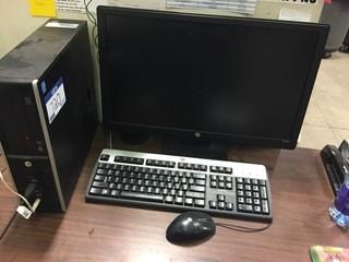 HP Monitor C/w Keyboard, Mouse And Tower. *Note: No Hard Drive*