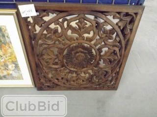Wood Carved Wall Art 29"x29"