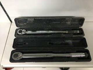 Lot of (2) Micrometer Adjustable Torque Wrenches (5-80' lbs) (20-150' lbs)