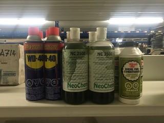 Lot of Kleen-Flo Diesel Fuel Conditioner, WD40, Odourless Heavy Duty Chemical Descaler