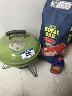 Weber Charcoal BBQ C/w Bag Of Charcoal And Fluid