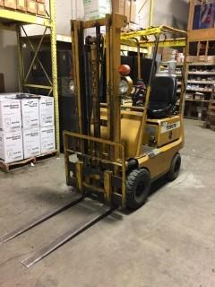 Toyota FG9 Forklift C/w LPG, Pneumatic Tires, 2-Stage Mast, 1800Lb Cap. **Note: Item Cannot Be Removed Until Noon On June 19th Unless Mutually Agreed Upon**