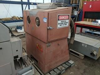 Zero Blast-N-Peen Sand Blasting Cabinet c/w Filter Unit.