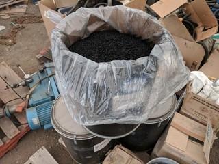 (3) Buckets of Chipped Carbon Fragments.