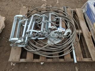 Lot of 1/2" Cable & Chain Ladder.