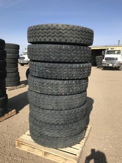 Selling Off-Site (8) 11R24.5 Trailer Tires. Location:  339 Aquaduct Dr., Brooks, AB Call Tim For Further Information 403-968-9430.