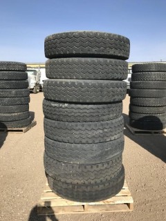 Selling Off-Site (8) 11R24.5 Trailer Tires. Location:  339 Aquaduct Dr., Brooks, AB Call Tim For Further Information 403-968-9430.