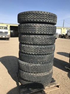 Selling Off-Site (8) 11R24.5 Trailer Tires. Location:  339 Aquaduct Dr., Brooks, AB Call Tim For Further Information 403-968-9430.