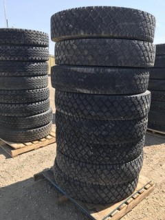 Selling Off-Site (8) 11R24.5 Trailer Tires. Location:  339 Aquaduct Dr., Brooks, AB Call Tim For Further Information 403-968-9430.