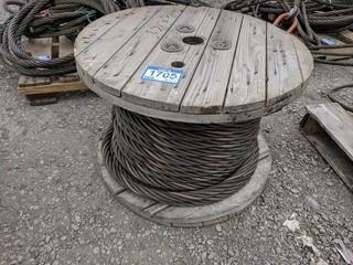 Roll of 1 1/2" Twisted Steel Cable.