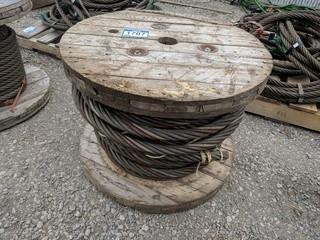 Roll of 1 1/2" Twisted Steel Cable.