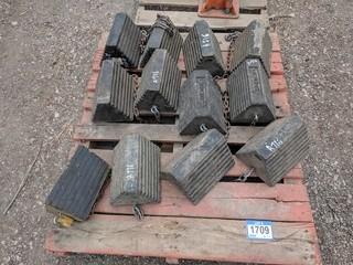 Lot of Assorted Rubber Wheel Chocks.