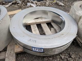 Roll of 5 3/4" Galvanized Tin Sheeting.