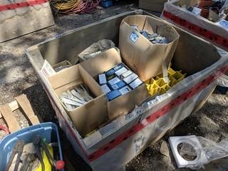 Lot of Assorted Construction Supplies c/o Deck Footings, Lag Bolts, Wedge Anchors, Etc.