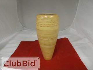 Wooden Vase in Light Brown