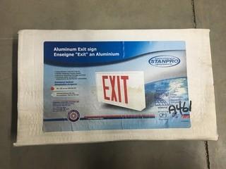 Lot of (3) Aluminum Exit Signs 