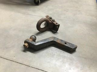 Lot of 4 Bolt Drawbar, Ball Mount Hitch