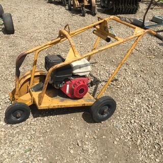 Gas Powered Walk Behind Roof Cutter C/w Blade On Right Side
