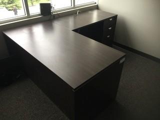 L-Shaped Wood Office Desk