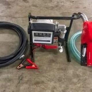 New Portable 40L Diesel Transfer Pump 12V w/Cage