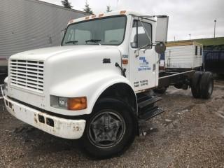 1999 International Model 4700 S/A Cab and Chassis, Showing 181,208Kms. VIN 1HTSCABL1XH652007.  