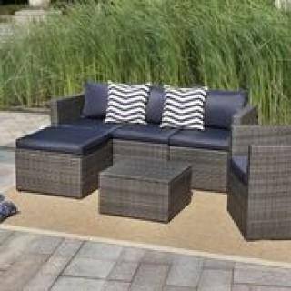 New 6 PCS Outdoor Furniture Set Gray