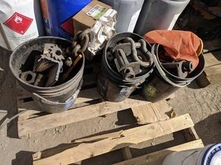 Lot of Assorted Clevises & Trailer Strap Ratchets.