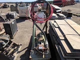 Skid Mounted Kingcore 1 1/2" Hyd. Pump c/w 20 HP Electric HP.