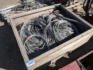 Lot of Assorted 3/8" - 1/2" Twisted Steel Cable.