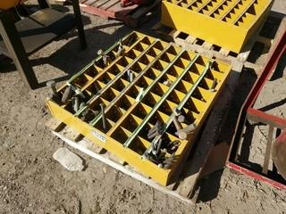 36"x33"x6 1/2" Parts/Bolt Bin c/w Misc. Contents.