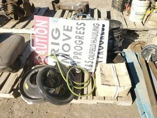 Lot of Assorted Highway Truck Tire Chains, Transport Chains, Clevises, Etc.