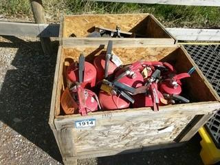 Lot of Assorted Fire Extinguisher & Mounts.