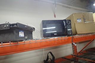 Lot of Microwave, Electrical Panel and Asst. Christmas Decorations. 
