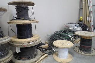 Lot of 4 Spools Asst. Cable and 3 Coils Cable. 