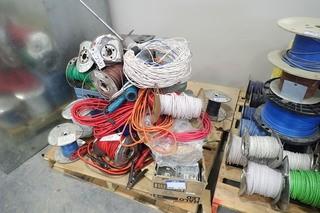 Pallet of Asst. Spools Electrical Cable. 