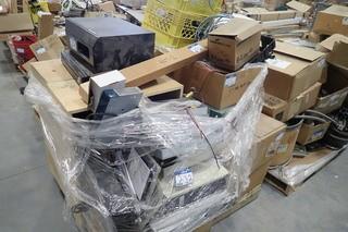 Lot of 4 Pallets of Electrical Cabinets, Speakers, DVD Player, Asst. Electrical Fittings, GPS System, Lighting, Breakers, etc. 