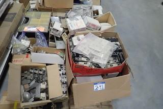 Lot of 4 Pallets of Asst. Breakers, Light Fixtures, Troffers, Electrical Outlets, etc. 