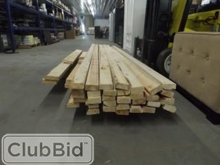 Qty of (32) 12' 2x4, (2) 8' 2x6 Lumber and Assorted Wood Planks