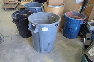 Lot of Asst. Garbage Cans Throughout Shop. 