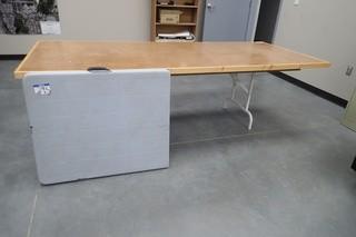 Lot of 2 Folding Tables and Work Table.