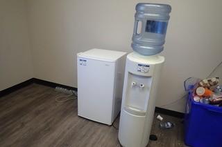 Lot of Sanyo Mini Fridge, Water Cooler and Dining Table.