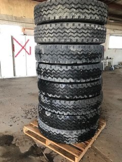 Selling Off-Site (8) 11R24.5 Trailer Tires. Location:  339 Aquaduct Dr., Brooks, AB Call Tim For Further Information 403-968-9430.